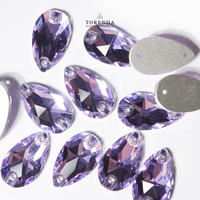 Gambar Torenda Crystal Jahit Tetes Payet T3230 (18x10,5) / PCS - Violet dari Torenda undefined Tokopedia