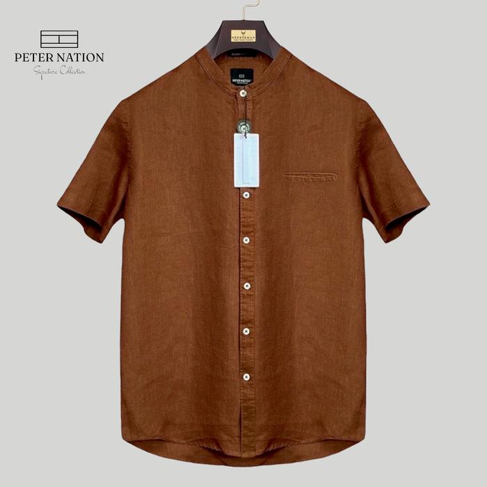 Gambar Peternation kemeja linen infinity plus All variant regular fit Koko Muslim Pria Atasan - 10A22, S dari PETERNATION undefined Tokopedia