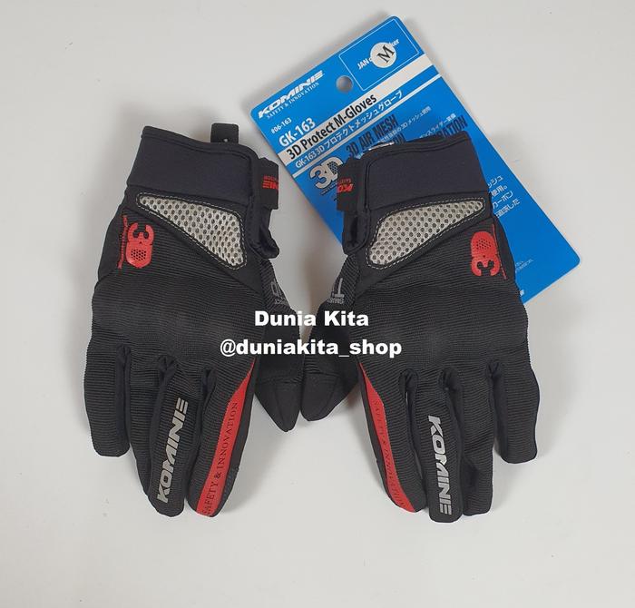 Gambar Sarung Tangan Komine GK 163 Gloves - XL Red dari Dunia Kita Shop undefined Tokopedia