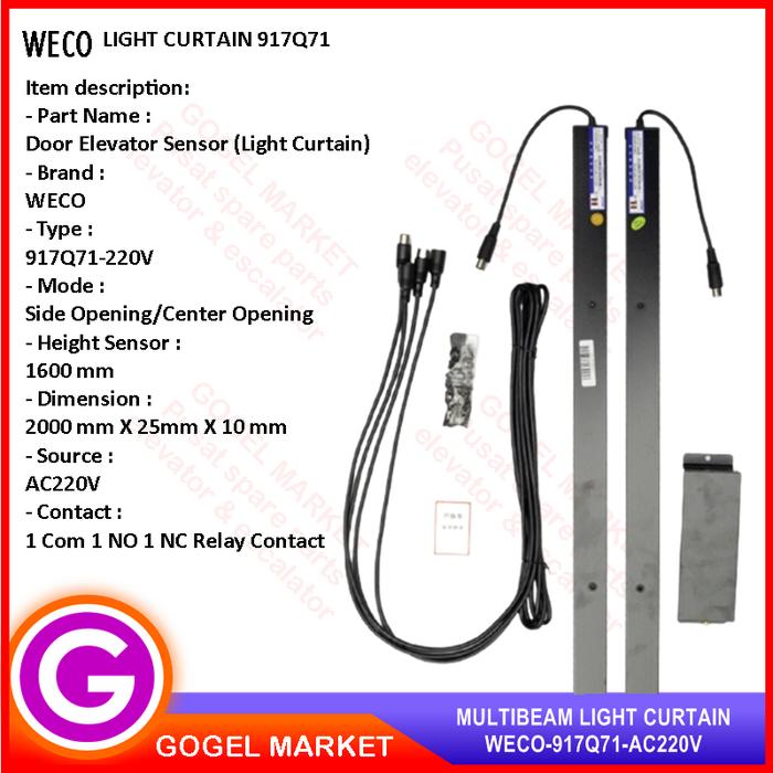 Gambar Multibeam light curtain WECO-917Q71/sensor pengaman pintu lift/elevato - WECO-917Q72(SO) dari Gogel Eletec undefined Tokopedia
