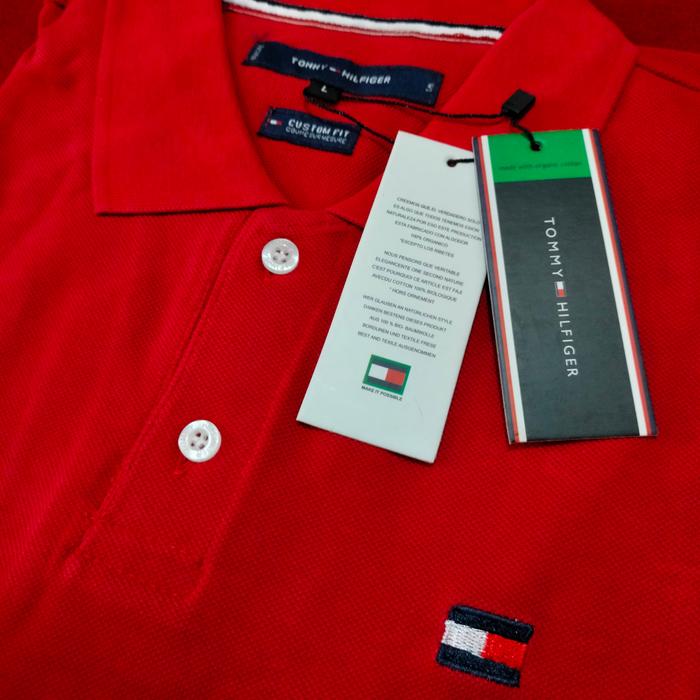 Gambar Kaos Berkerah Tommy Hilfiger Original Import - Merah - Merah, L dari Apparel Ori undefined Tokopedia