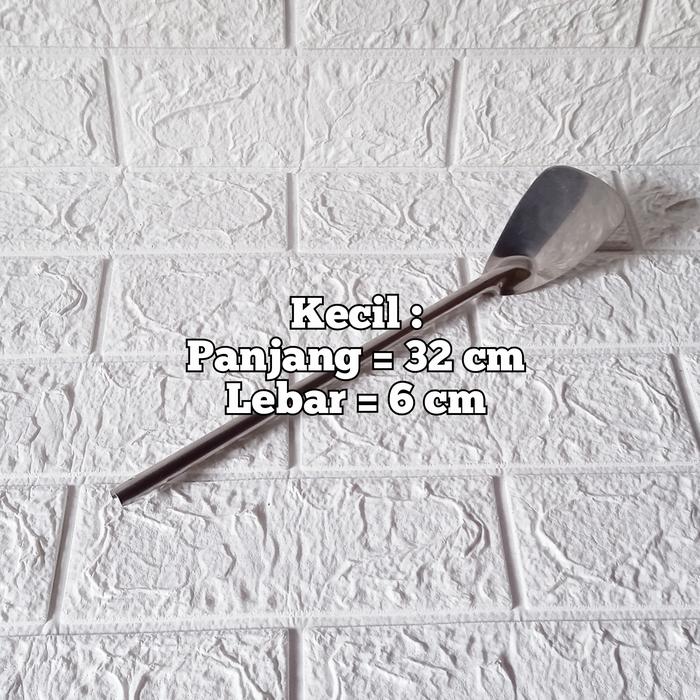 Gambar Spatula Sutil Sodet Stainless Ukuran Lengkap - BESAR LUBANG 38 dari Zidan Prabot undefined 4 Tokopedia