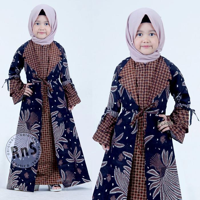 Gambar GAMIS Cinta Maxi DRESS Panjang BATIK ANAK PEREMPUAN Usia 10-11th - motif padi, 10-11th dari Dafina.collection undefined Tokopedia
