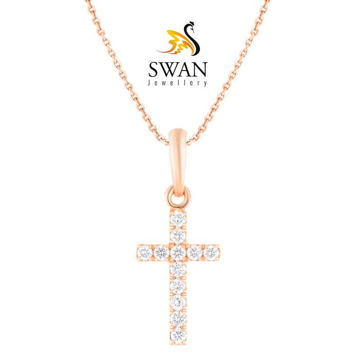 Gambar Liontin Salib Berlian Kecil IMPD1104721 Swan Jewellery - White Gold dari Swan Jewellery undefined Tokopedia