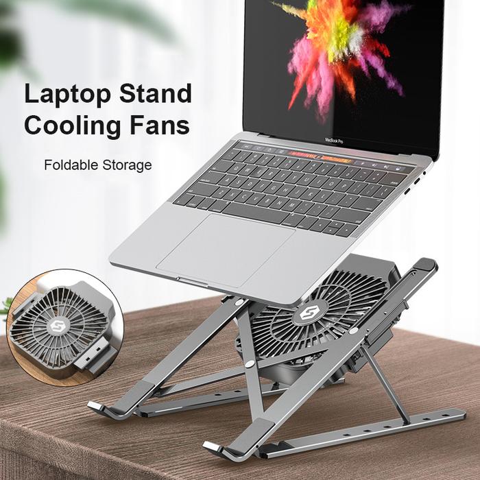 Gambar Laptop Stand With Cooling Fan Kipas Angin Laptop Macbook Lipat dari Best Market id undefined Tokopedia