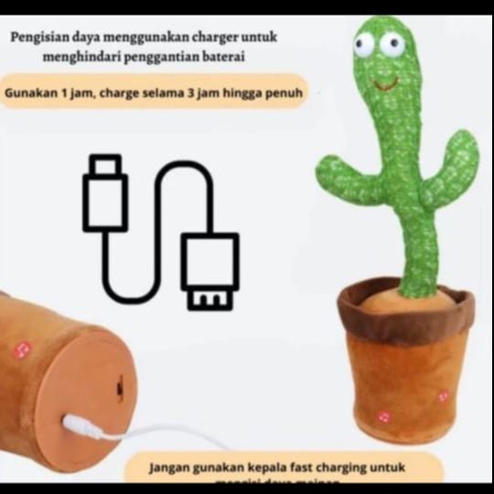 Gambar boneka kaktus goyang peniru suara cactus dancing toy joget tiktok vral - non hat usb dari Galang Elektrik undefined Tokopedia