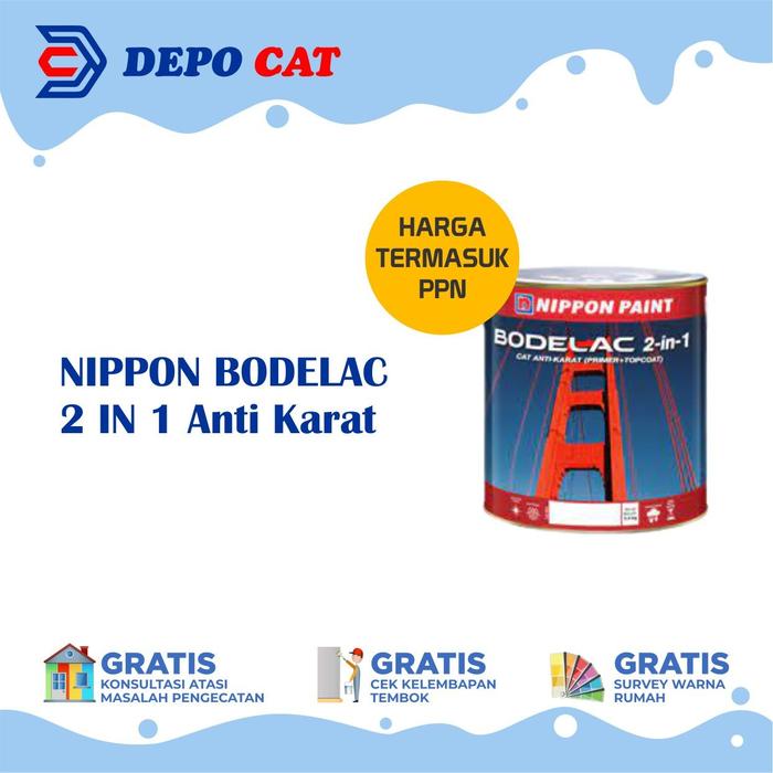 Gambar Nippon Bodelac 2 in 1 Anti Karat White 1L dari Depo Cat Balikpapan undefined Tokopedia