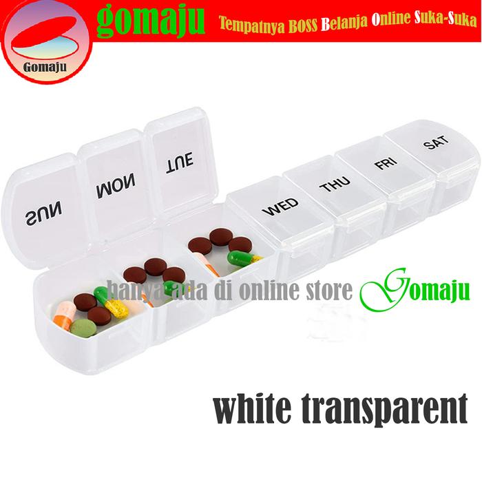 Gambar [XL] WEEKLY PILL BOX KOTAK OBAT TEMPAT OBAT VIT PERSEGI PANJANG MINGGU - White dari Gomaju TikStor undefined Tokopedia