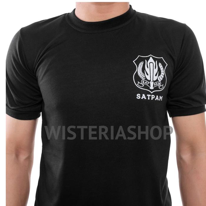 Gambar Kaos satpam kaos Security pria baju satpam pria kerah tinggi - Hitam K.Pendek, M dari Oliv77 undefined Tokopedia