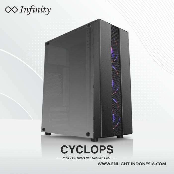 Gambar Casing PC Infinity Cyclops ATX Gaming Case - +Fan Sparkle dari PT.SEMPURNA UTAMA undefined Tokopedia