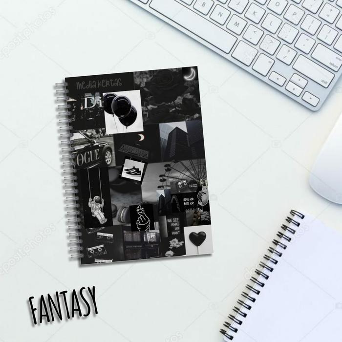 Gambar Buku Diary Notebook a5 Buku Jurnal Buku Catatan Aesthetic Buku Tulis - fantasy, garis dari Squad Book undefined Tokopedia