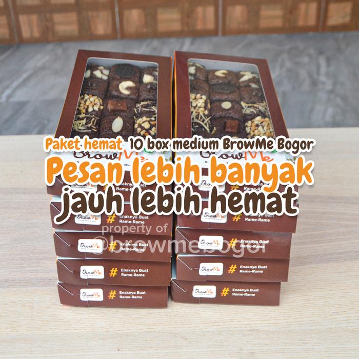 Gambar Paket 10 Box BrowMe Bogor Ukuran Medium 24x11 Cm Brownies Sekat dari BrowMe undefined Tokopedia