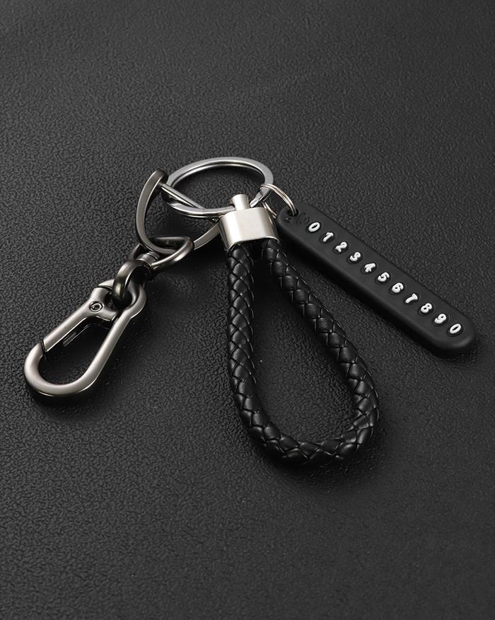 Gambar Set Gantungan Kunci Mobil Motor Tag No HP Buckle Tali Car KeyChain - Hitam dari Lbagstoremall undefined Tokopedia