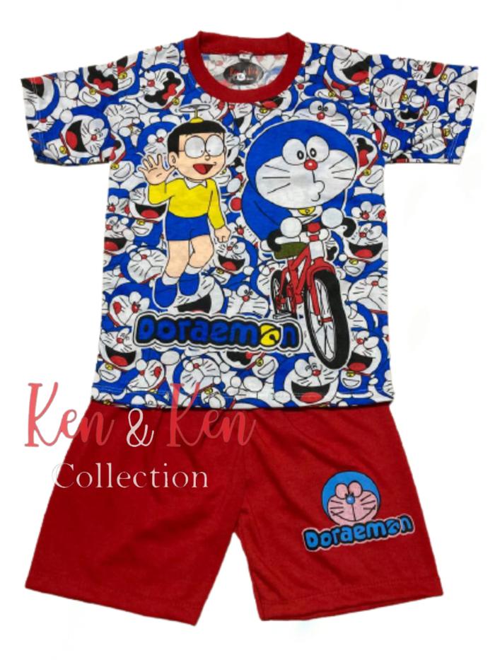 Gambar Setelan Anak Doraemon / Baju Setelan Doraemon - M, Merah dari Ken and Ken Collection undefined Tokopedia