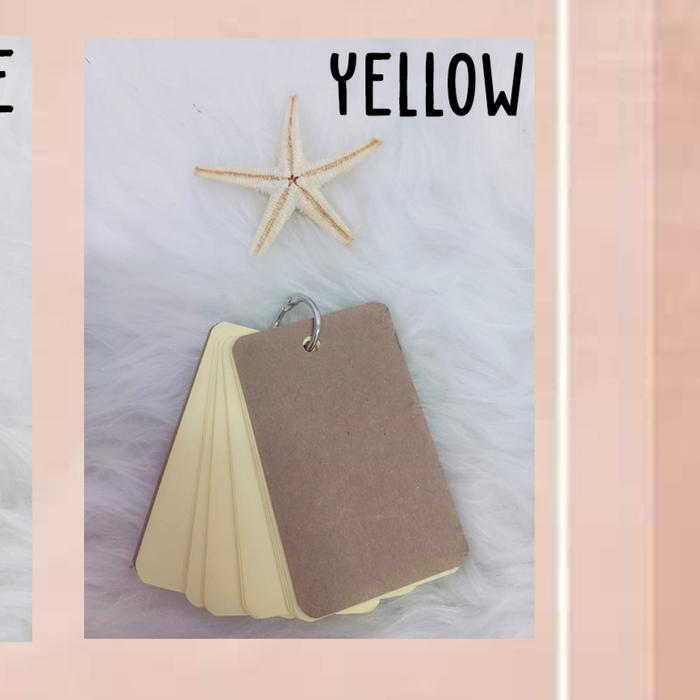 Gambar Flash Card Ring Notes Ring Memo Ring Kosong Kartu Belajar Sticky Notes - Yellow dari Dm.Giftidea undefined Tokopedia