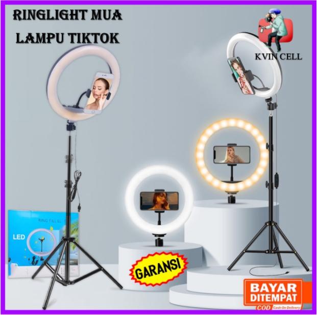 Gambar RING LIGHT / RING LIGHT TRIPOD / RING LIGHT MINI / RING LIGHT SELFIE dari Kvin Cell undefined Tokopedia