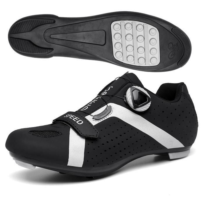 Gambar Sepatu Sepeda Non Cleat Cleatless Pedal Plat MTB Road Bike - SS23B HITAM dari Socksdistro undefined Tokopedia
