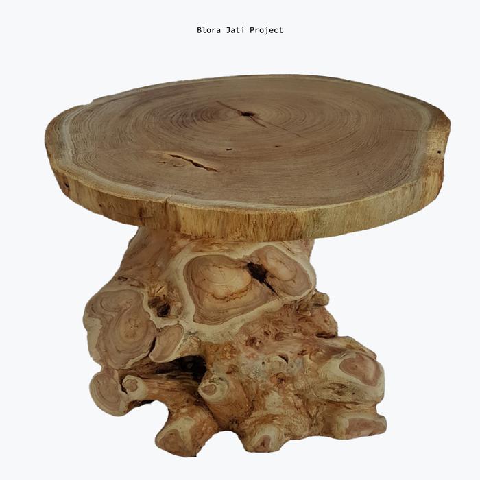 Gambar Kursi Jamur Akar Jati / Stool Chair - Type 20 dari BLORA JATI PROJECT undefined Tokopedia