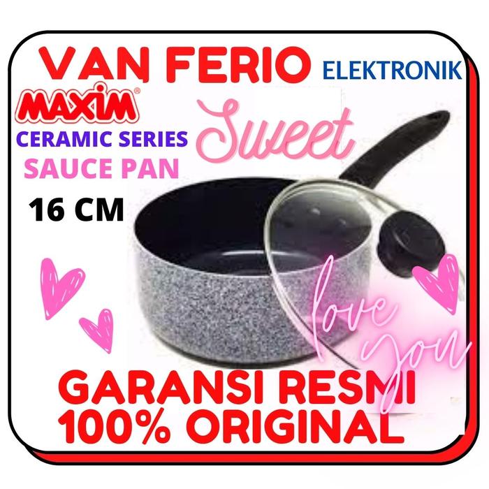 Gambar Maxim Sauce Pan Neostone Ceramic 16 Cm Panci Keramik Marble Tutup kaca - KHUSUS INSTAN dari Van Ferio Shop undefined Tokopedia
