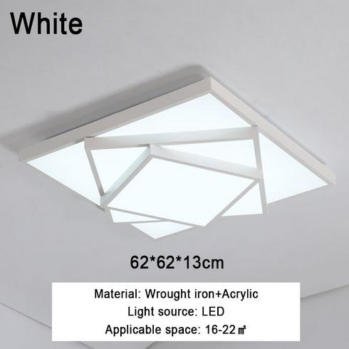 Gambar Lampu Plafon Tiga Warna Bentuk Persegi Panjang Untuk Ruang Tamu - white 62x62cm, white light dari ChelOne undefined Tokopedia