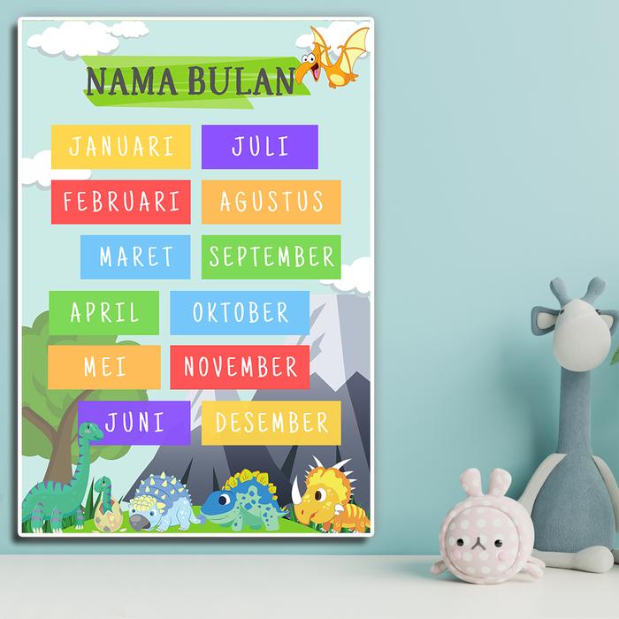 Gambar POSTER A BELAJAR EDUKASI NAMA BULAN - VERSI INDONESIA - B. INDONESIA dari Zain Studio Design undefined Tokopedia