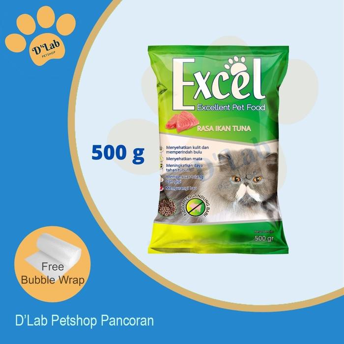 Gambar EXCEL cat food 500g ikan ayam tuna donut segitiga makanan kucing 500 g - DONUT (HIJAU) dari D'Lab Petshop Pancoran undefined Tokopedia