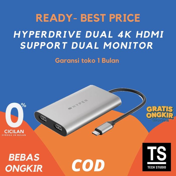 Jual HyperDrive Dual 4K HDMI Macbook Pro Air M1 2021 support DUAL