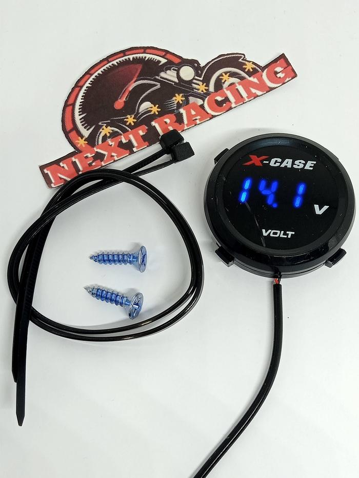 Gambar Volt meter rizoma waterproof bulat - Biru dari Nextracing new undefined Tokopedia