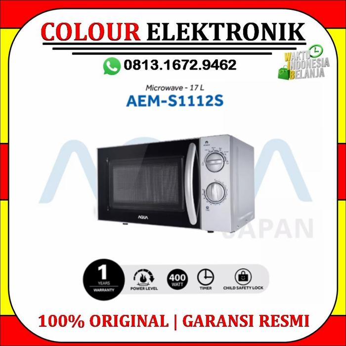 Promo AQUA SANYO AEMS1112S MICROWAVE 17 Liter Low Watt 400 Watt AEMS1112S Cicil 0 3x Kota