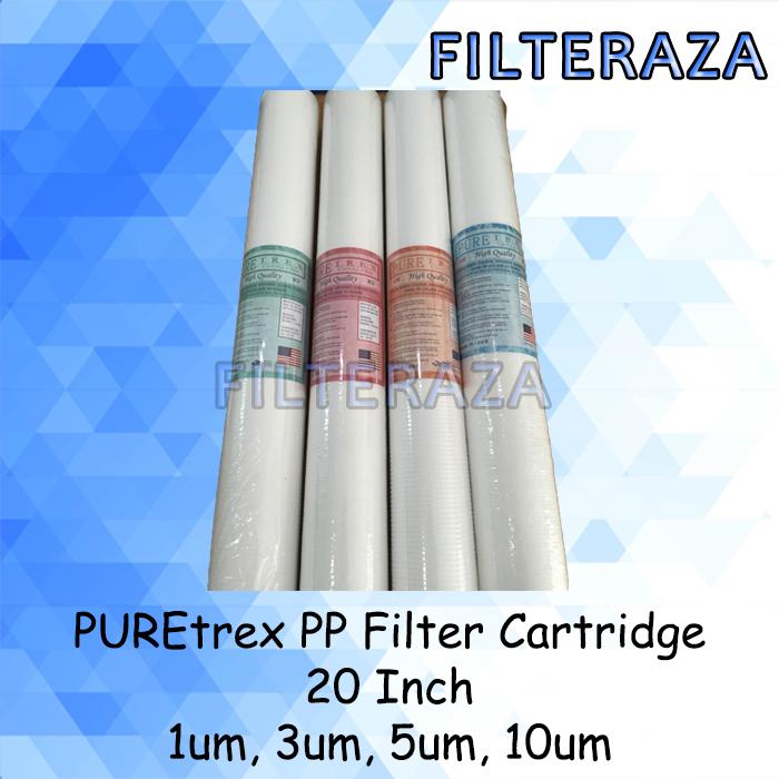 Gambar PUREtrex PP Filter Cartridge 20" Inch Micron Rating 1,3,5,10um - Orange dari FilterAza undefined Tokopedia