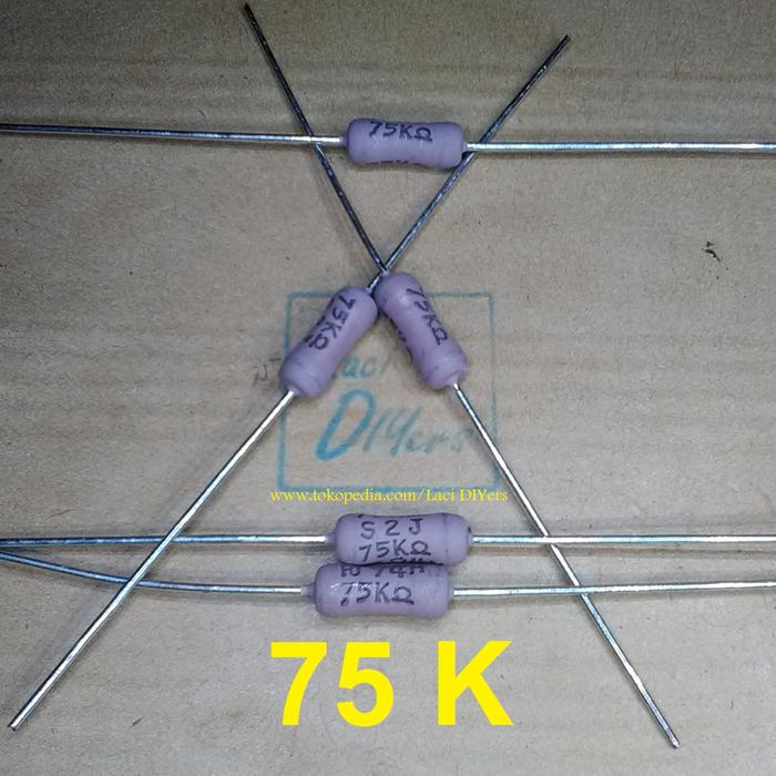 Gambar Resistor Futaba 2 Watt [pilih]. (1 pcs) - 75 K dari Laci DIYers undefined Tokopedia