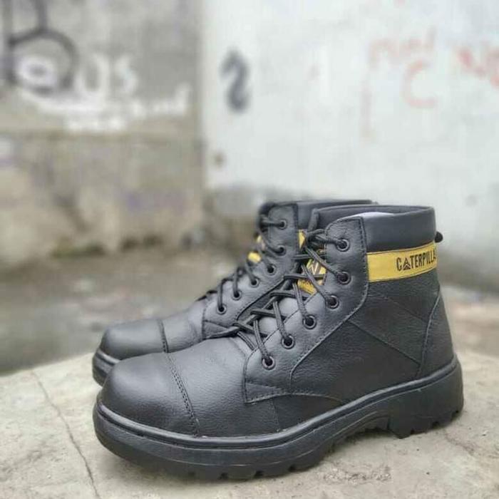 Gambar sepatu safety kulit asli model Caterpillar hitam - Hitam, 39 dari RDV18 FOOTWEAR undefined Tokopedia