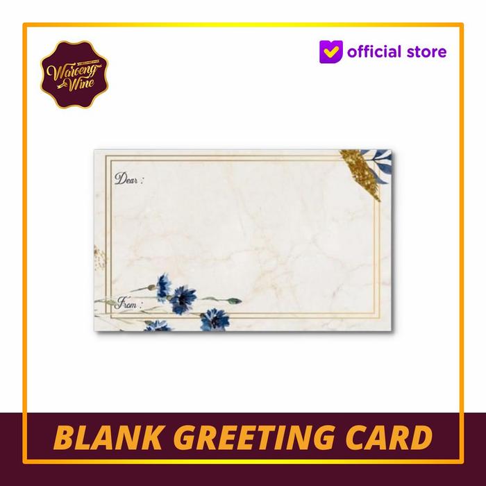 Gambar Greeting Card Kartu Ucapan Tambahan - Blank / Kosong - Greeting Card dari Wine and Wine undefined Tokopedia