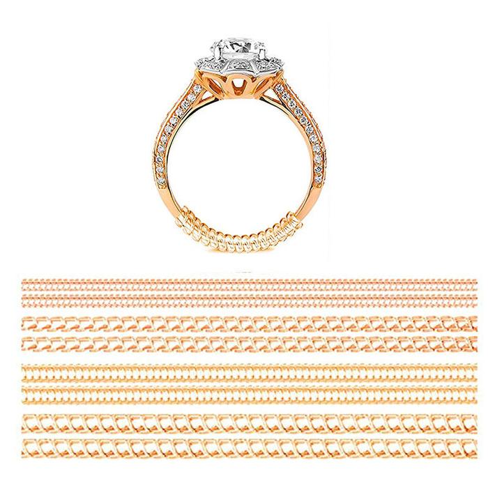 Gambar TAO Alat Pengganjal Ganjalan Pengecil Pengatur Ukuran Cincin Kebesaran - Gold (Orange), Medium Round dari Toko Aksesoris Online undefined Tokopedia