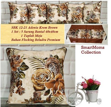 Gambar SARUNG BANTAL SOFA SHABBY CHIC MEWAH / SARUNG BANTAL KURSI SET 40X40 - KREM BROWN dari Dream Home Accesories undefined Tokopedia