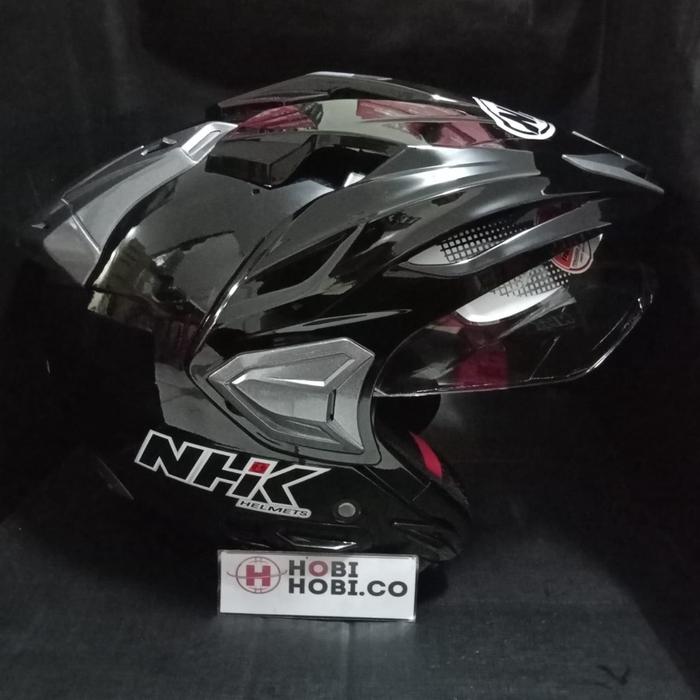 Gambar HELM NHK PREDATOR CRYPTON SOLID DIM GREY DOFF HELM NHK DOUBLE VISOR HALF FACE 100 % ORIGINAL Kaca - BLACK, M dari hobihobidotco undefined Tokopedia