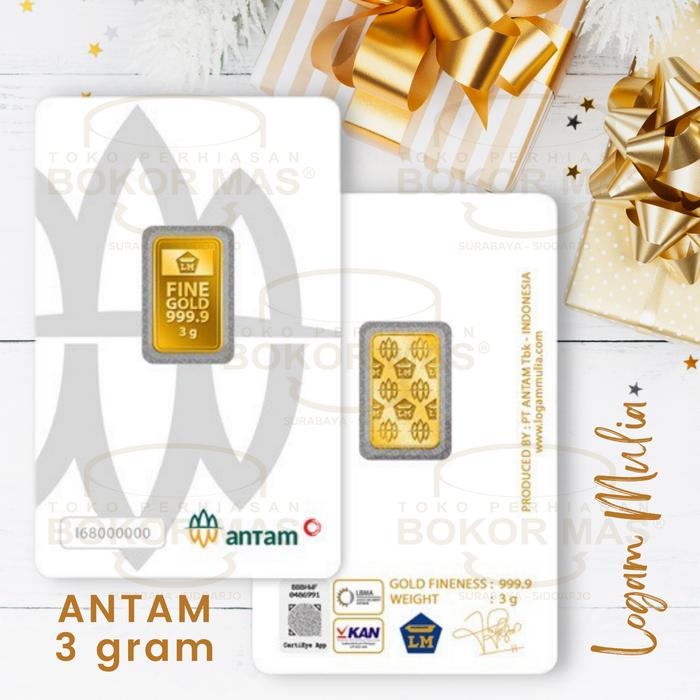 Gambar LOGAM MULIA 24K CERTICARD EMAS ANTAM 0,5, 1, 2, 3, 5, 10 GRAM - 3 GR dari BokorOfficialStore undefined Tokopedia