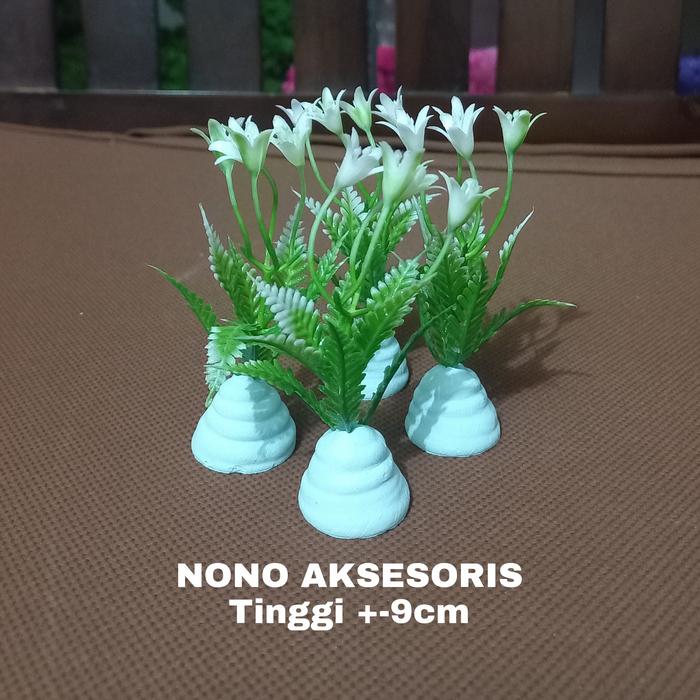 Gambar Tanaman plastik akuarium aquarium aquascape type 5 - Putih dari Diaz Mini Shop undefined Tokopedia