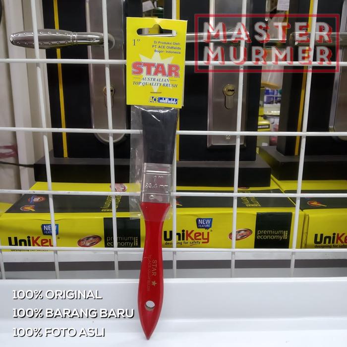 Gambar ACE OLDFIELDS KUAS CAT STAR 1" 1,5" 2" 2,5" 3" 4" 5" inch LEMBUT - 1 inch dari MasterMurMer Bangunan undefined Tokopedia