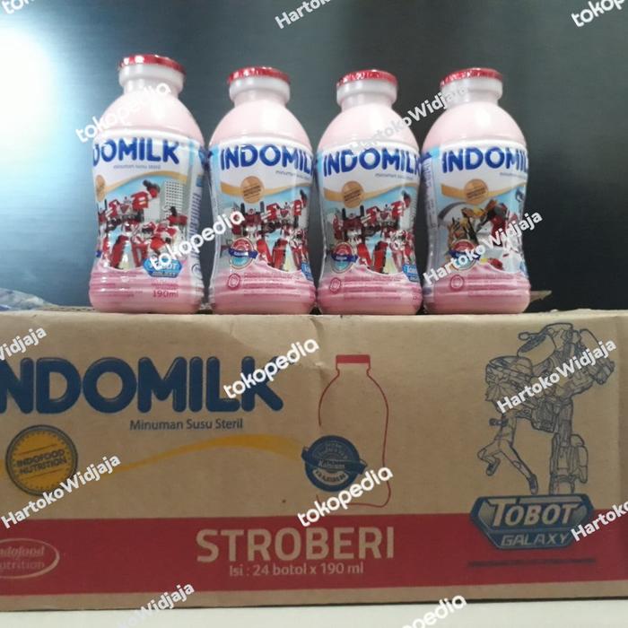 Gambar SUSU INDOMILK STRAWBERRY / STROBERI BOTOL 190ML DUS ISI 24 BOTOL dari Hartoko Widjaja undefined Tokopedia
