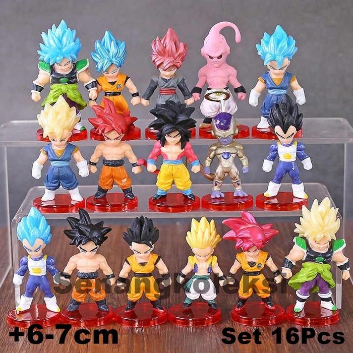 Gambar ACTION FIGURE/MAINAN/MINIATUR DRAGON BALL Z SET OF 21 - SET ISI 16 dari Senangkoleksi undefined Tokopedia