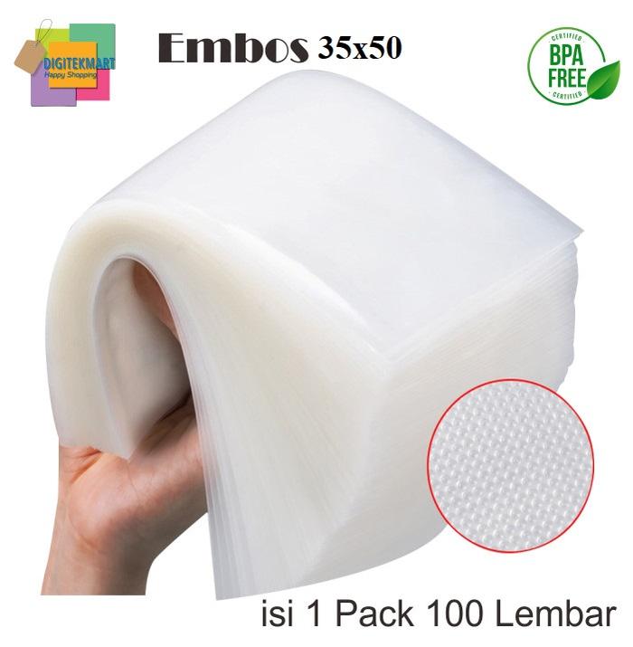 Gambar REFILL VACUUM SEALER PLASTIC BAG CUT OFF EMBOSS - 28x40 dari digitekmart undefined Tokopedia