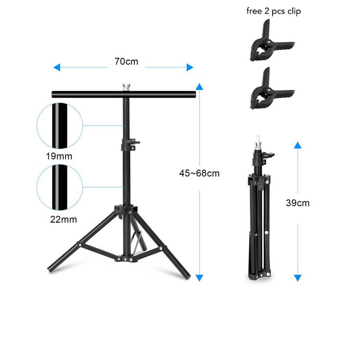 Gambar Stand Background Backdrop Photography T-Shape / Tiang Green Screen - KECIL (70X60) dari alasfotoprops undefined Tokopedia