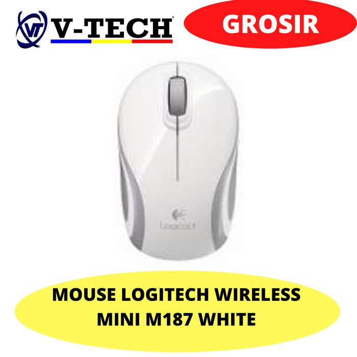 Gambar Mouse Logitech m187 wireless Mini - Putih dari V-Tech Indonesia undefined Tokopedia