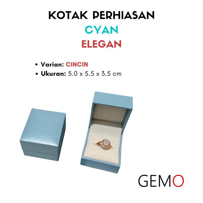 Gambar Kotak Perhiasan Elegan Toska Set , Box Cincin, Kalung, Gelang, Anting - Cincin dari TokoGemo undefined Tokopedia