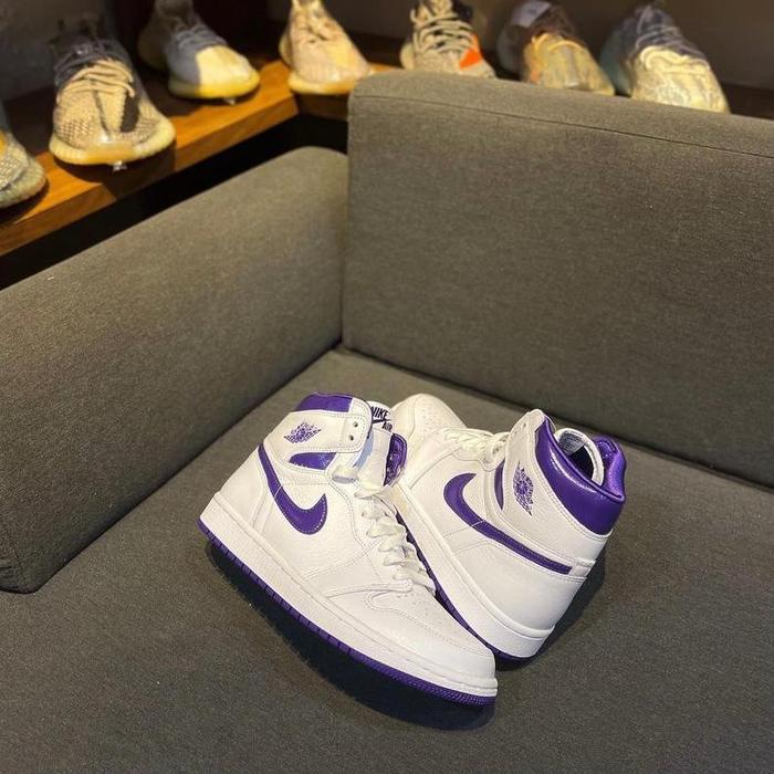 Jual Jordan Metallic Court Purple (not Yeezy Dunk Off White
