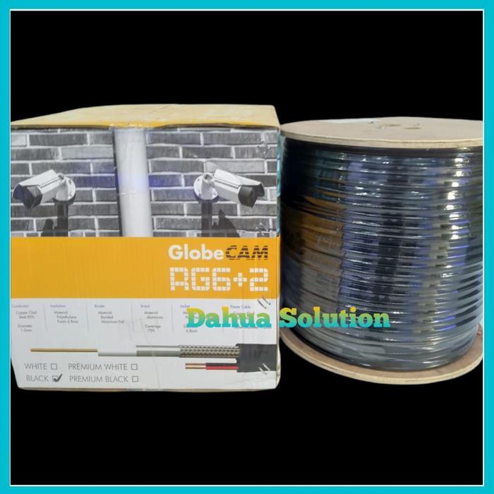 Gambar Kabel CCTV RG6 Power 300m Globe Cam RG6+Power - Hitam dari Dahua Solution undefined Tokopedia
