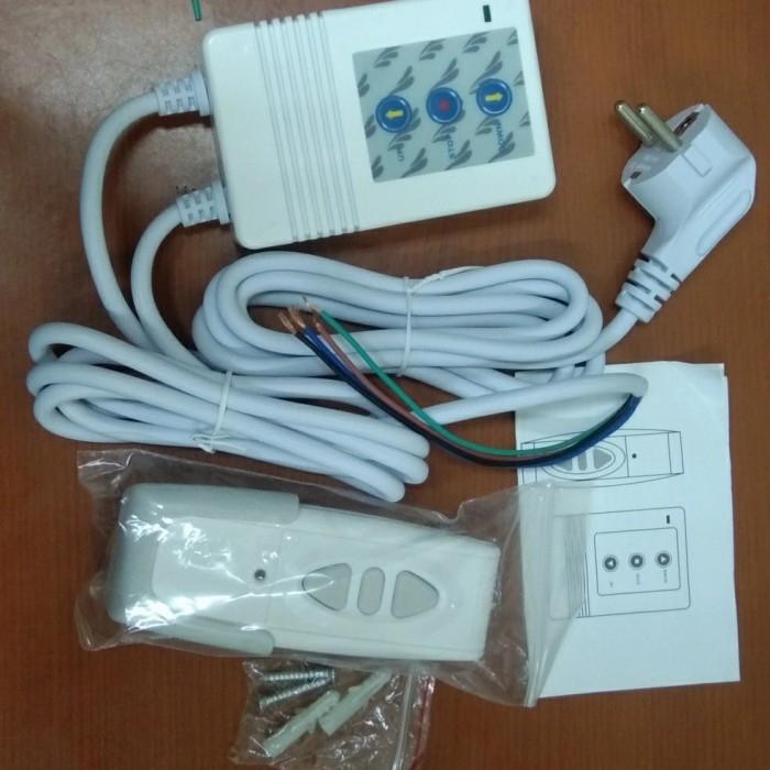 Gambar Mesin dan Remot Screen Layar Proyektor Motorized - Putih dari BINTANG.COMPUTER undefined Tokopedia