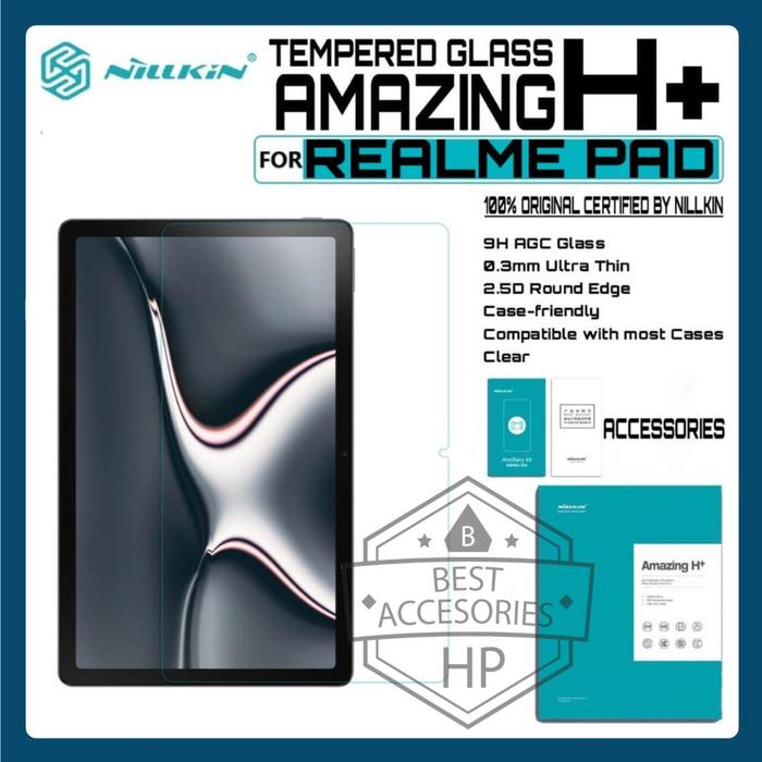 Gambar REALME PAD TEMPERED GLASS NILLKIN AMAZING H+ PROTECTOR SCREEN GUARD 9H - REALME PAD, CLEAR dari Best Accesories Hp undefined Tokopedia