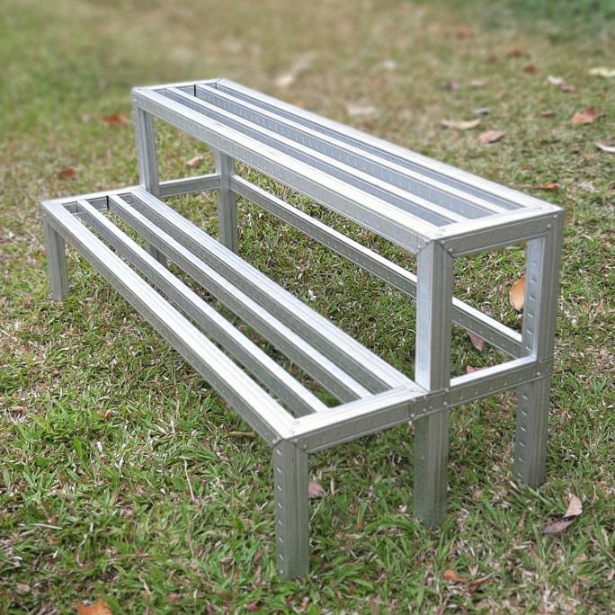 Gambar Rak Tanaman Tingkat 2 - Panjang 1 Meter - Grab/Gojek Instant - silver dari Rak Bunga Bojongsari undefined Tokopedia